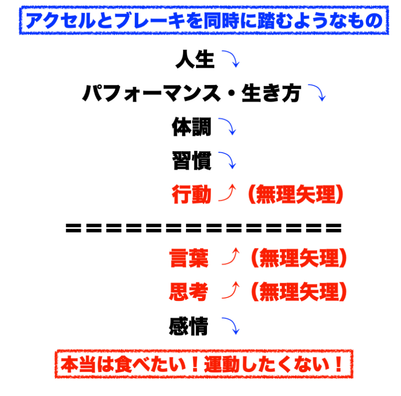 アクセルとブレーキをいっしょに踏むようなもの